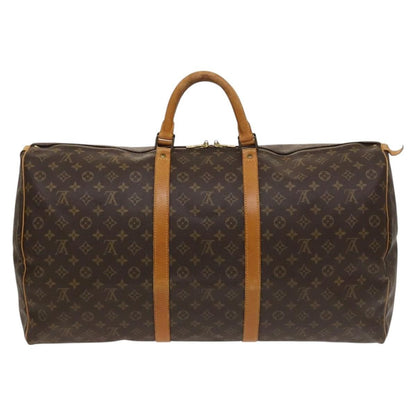 Louis Vuitton Keepall Bag Monogram Canvas, BROWN, CANVAS, Travel bag