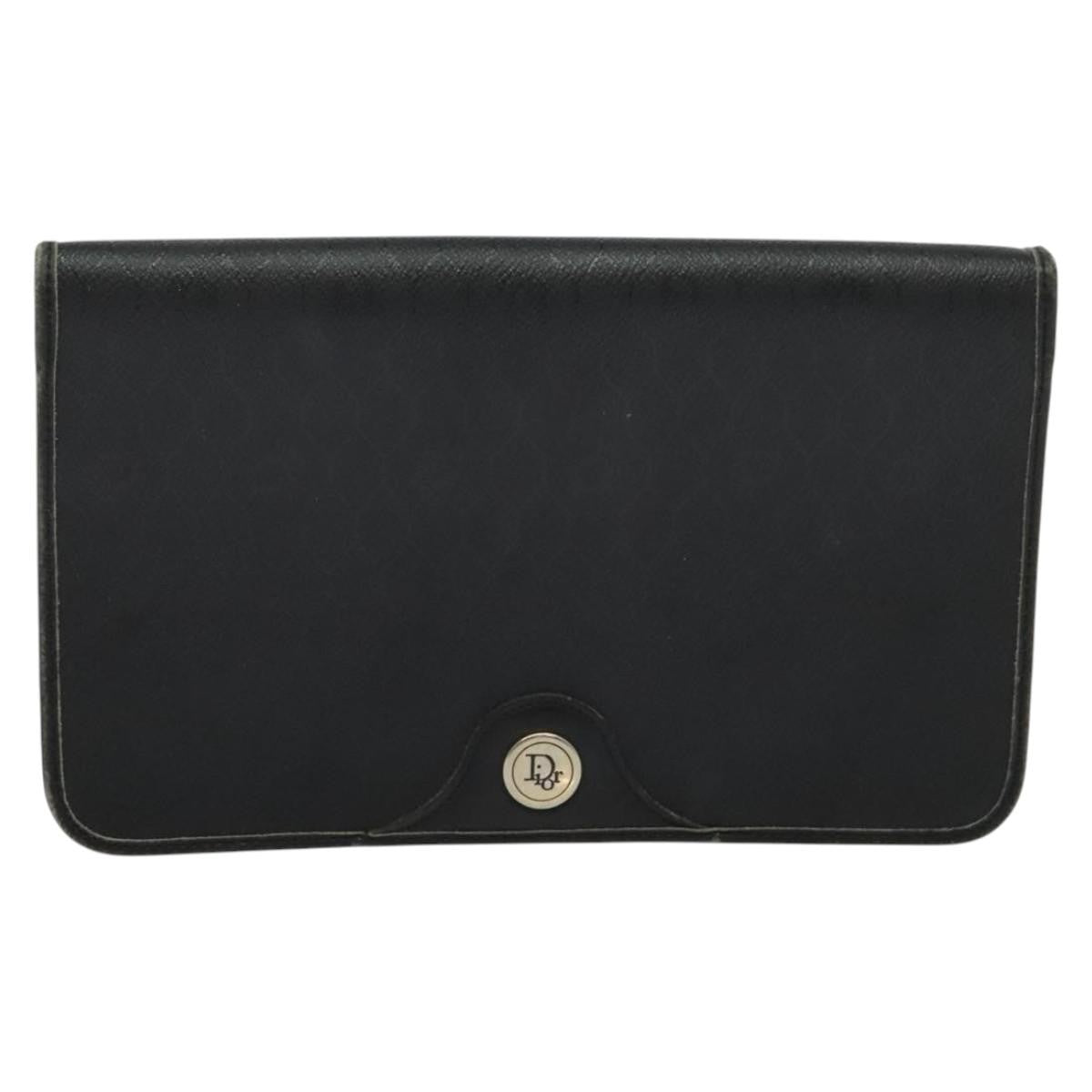 Christian Dior Vintage Honeycomb chain Canvas, BLACK, CANVAS, Handbag