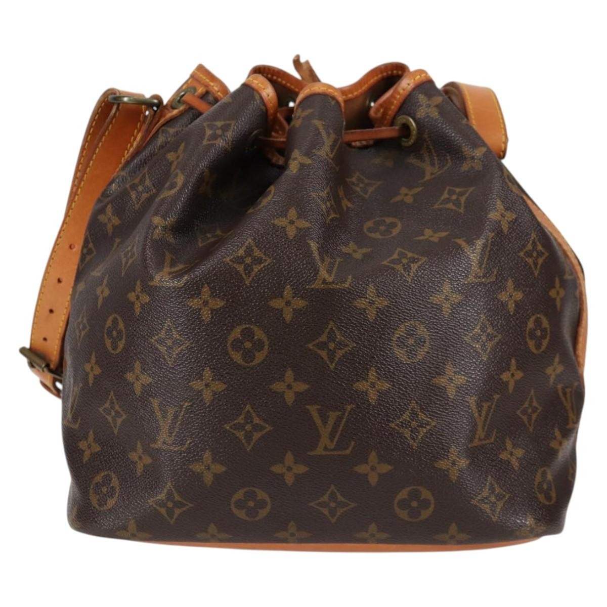 Louis Vuitton Petit Noe Handbag Monogram Canvas, BROWN, CANVAS, Handbag