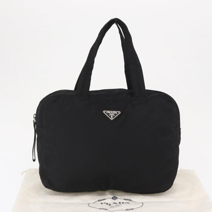 Prada Vintage Zip Handbag Tessuto, BLACK, NYLON, Handbag