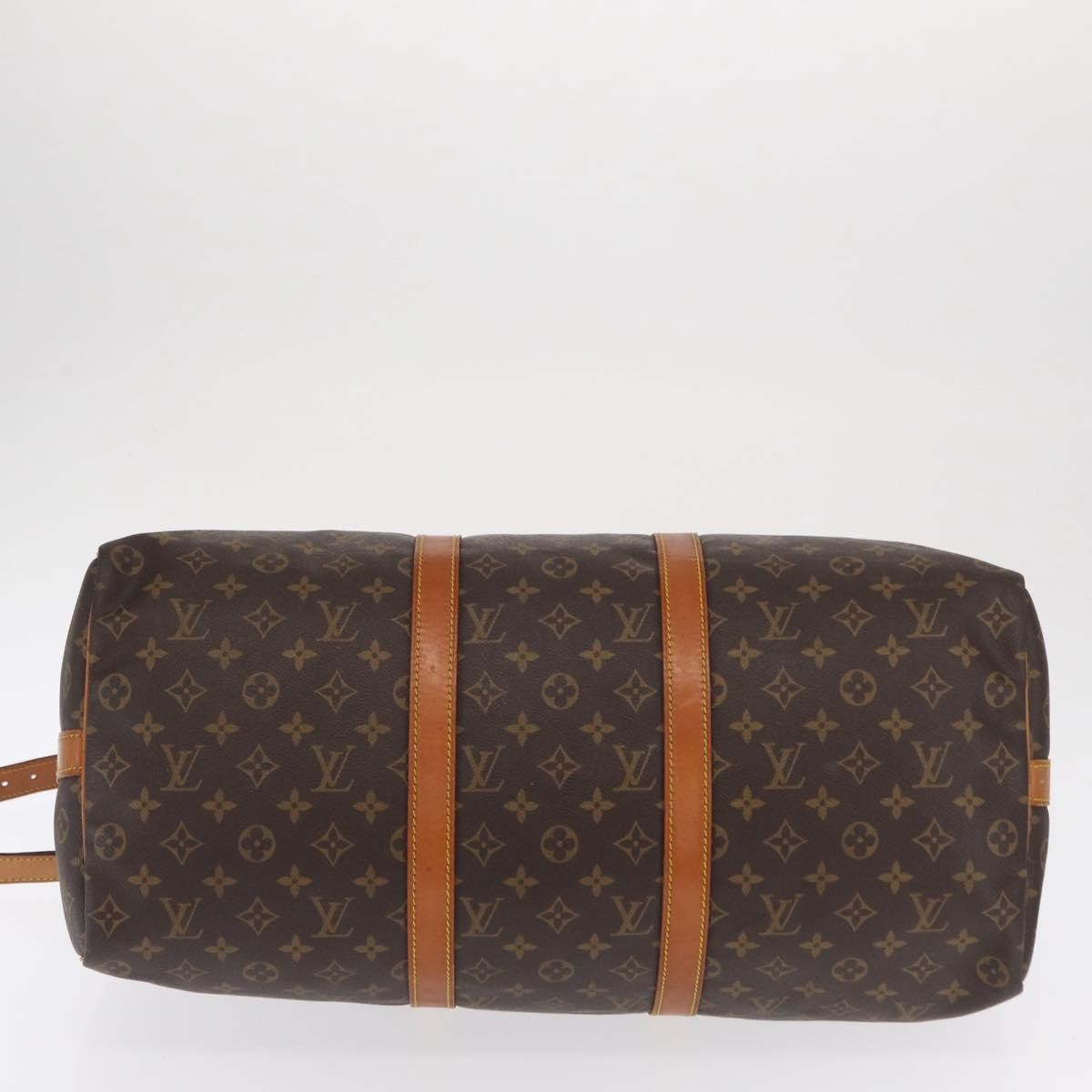 Louis Vuitton Keepall Bandouliere Bag Monogram Canvas, BROWN, CANVAS, Travel bag