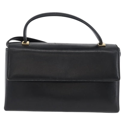 Salvatore Ferragamo Vintage Handbag Leather, BLACK, LEATHER, Handbag