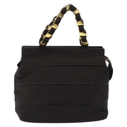 Salvatore Ferragamo Vala Handbag Canvas, BROWN, CANVAS, Handbag