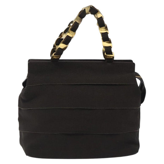 Salvatore Ferragamo Vala Handbag Canvas, BROWN, CANVAS, Handbag