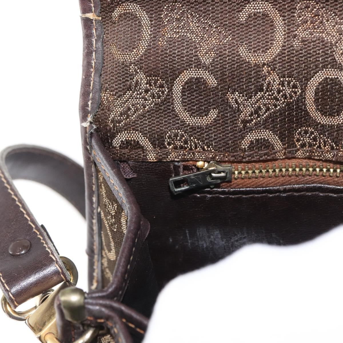 Celine C Sulky Shoulder bag Canvas, BROWN, CANVAS, Shoulder bag