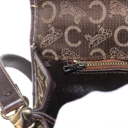 Celine C Sulky Shoulder bag Canvas, BROWN, CANVAS, Shoulder bag