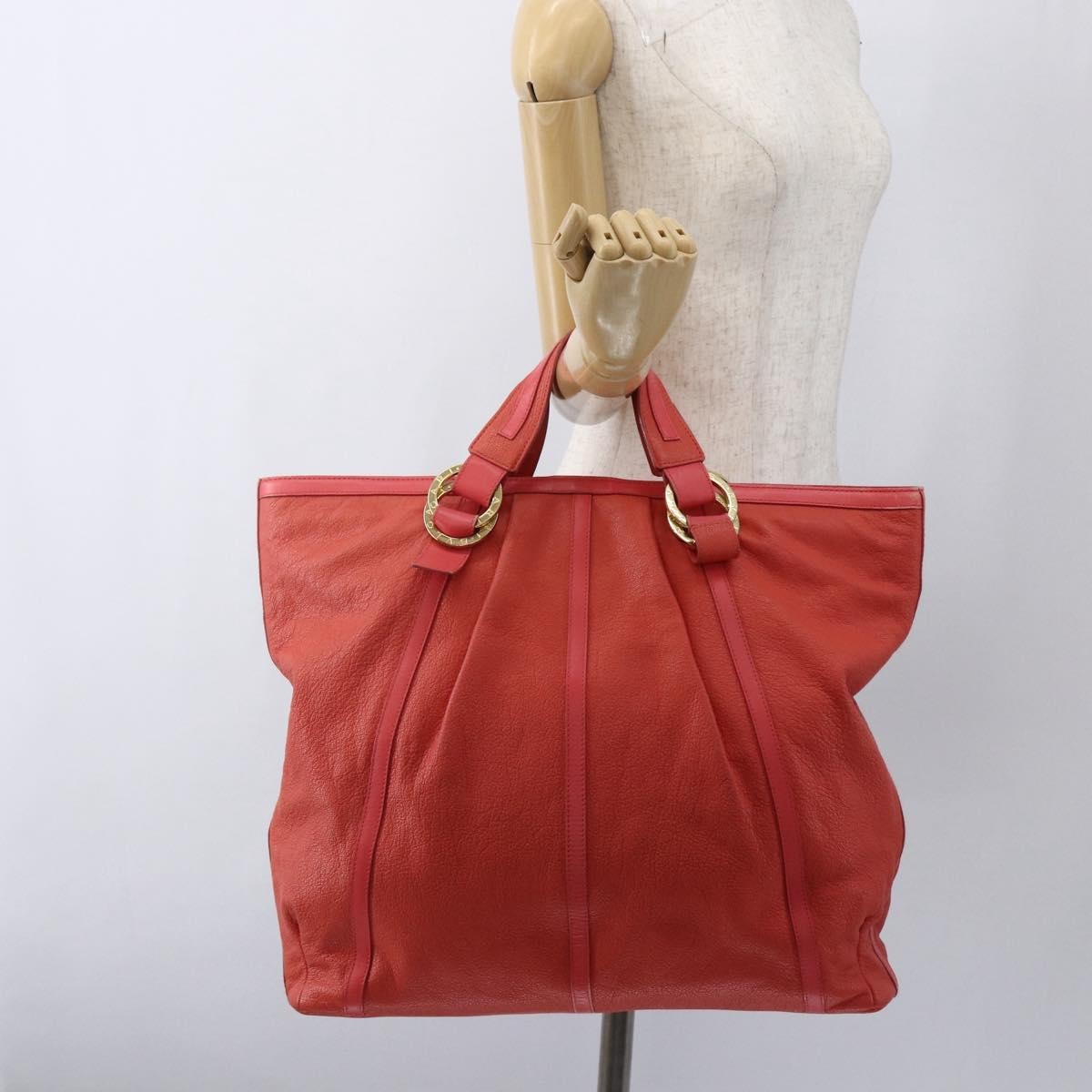 Bvlgari Chandra Top Handle Bag Leather, PINK, LEATHER, Tote bag