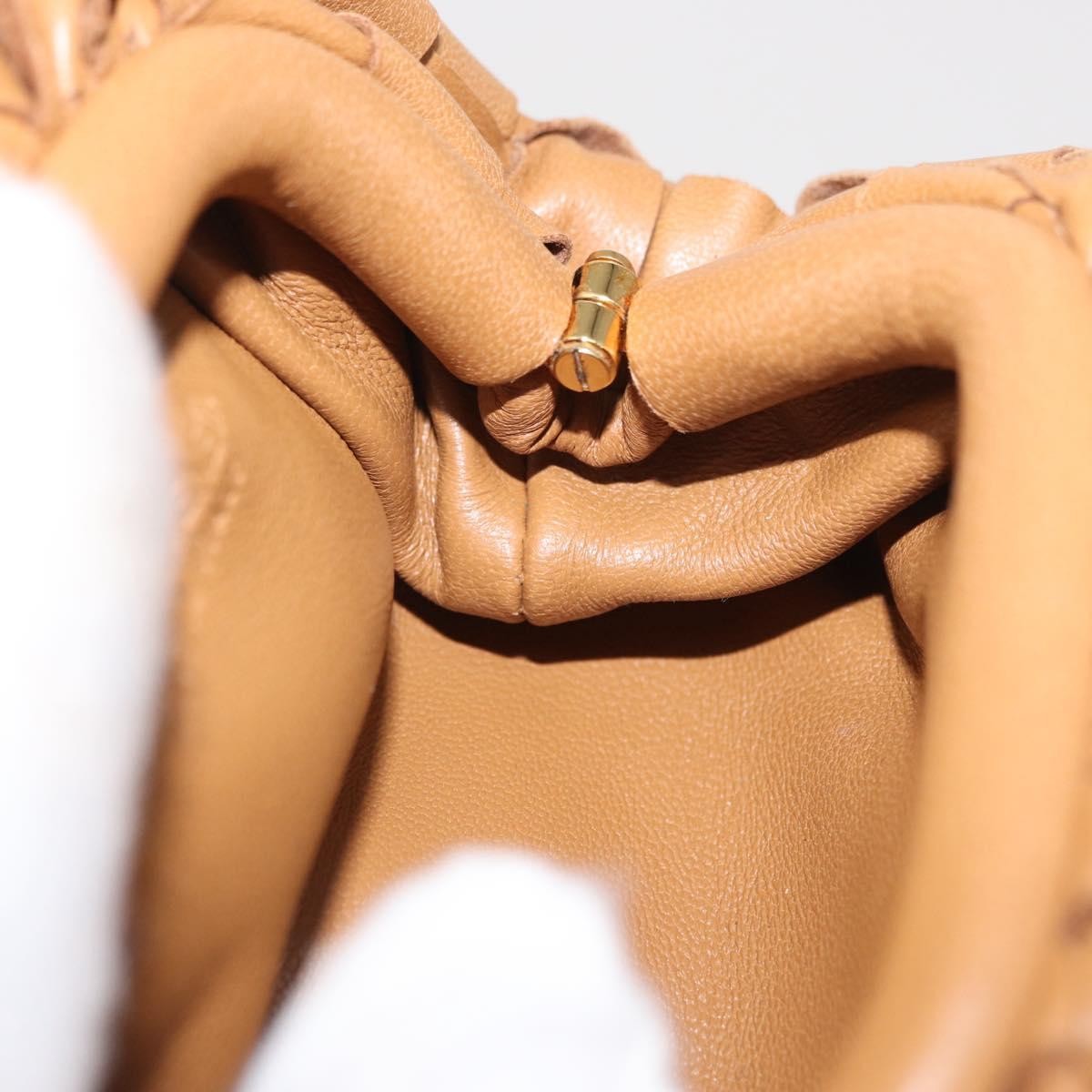 Bottega Veneta The Pouch Coin Purse Intrecciato Nappa, Brown, Leather, Clutch