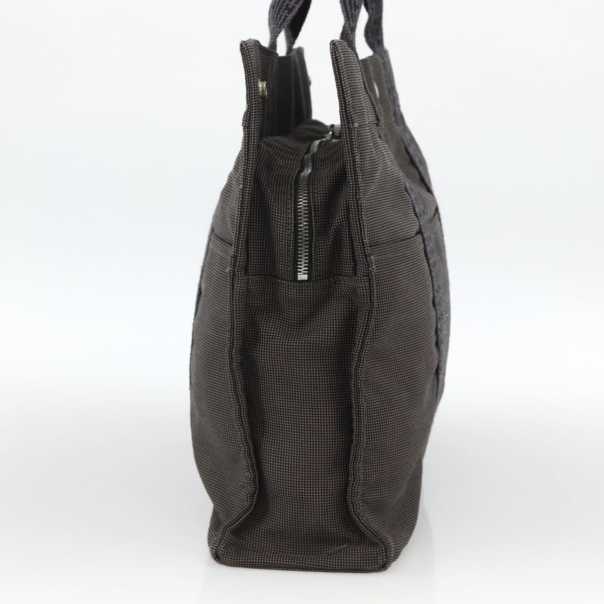 Hermes Fourre-tout Herline Canvas, Gray, Canvas, Tote Bag