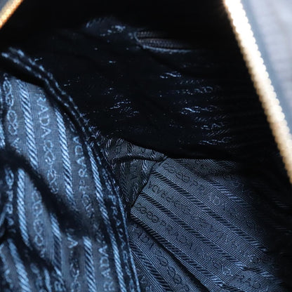 Prada Chain Shoulder Bag Quilted Tessuto, NAVY, NYLON, Shoulder bag