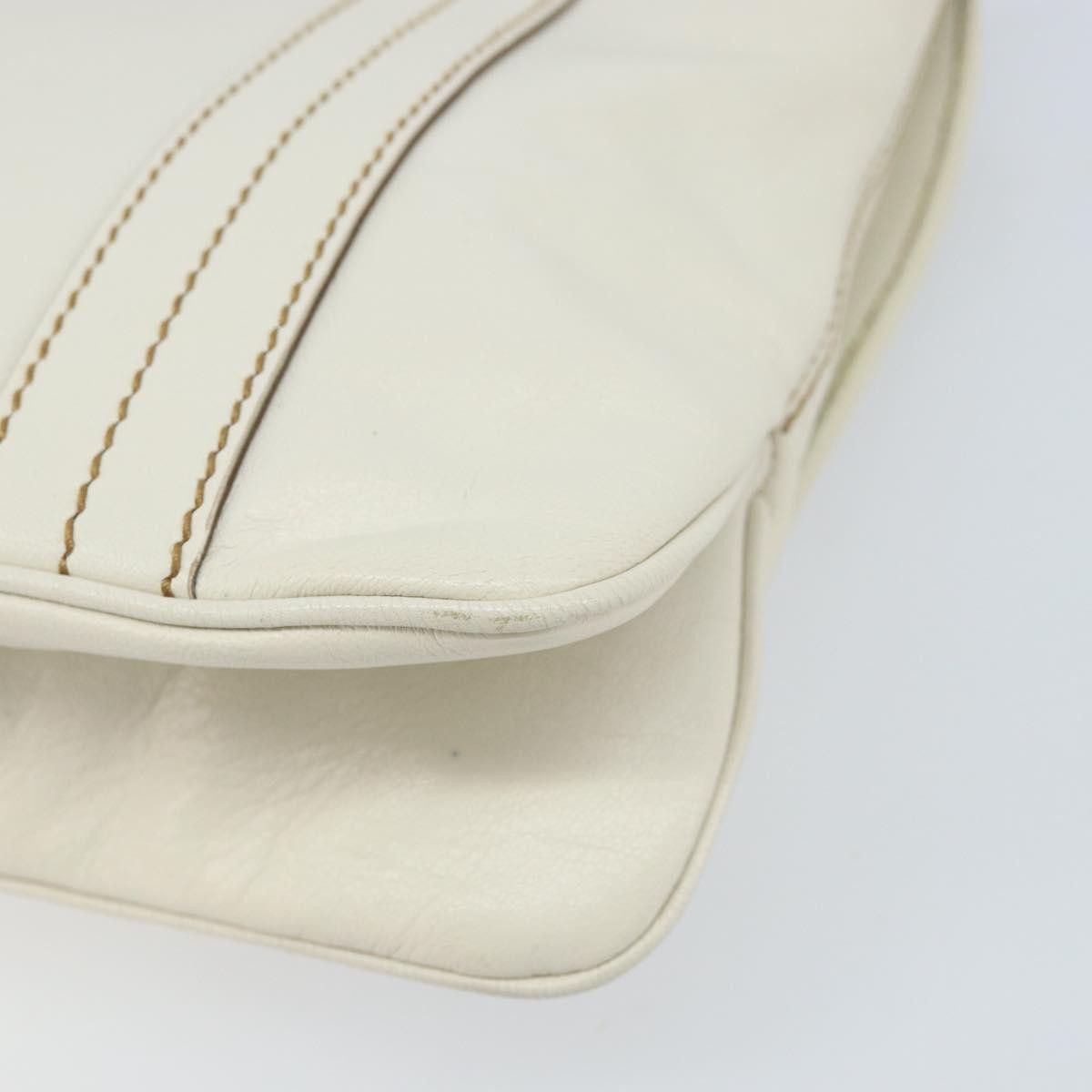 Gucci Vintage Handbag Leather, WHITE, LEATHER, Handbag