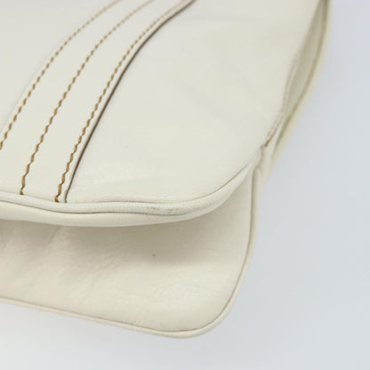 Gucci Vintage Handbag Leather, WHITE, LEATHER, Handbag