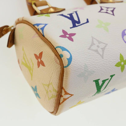 Louis Vuitton Speedy Mini HL Handbag Monogram Multicolor, WHITE, CANVAS, Handbag
