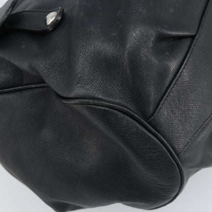 Salvatore Ferragamo Gancini handbag Leather, BLACK, LEATHER, Handbag