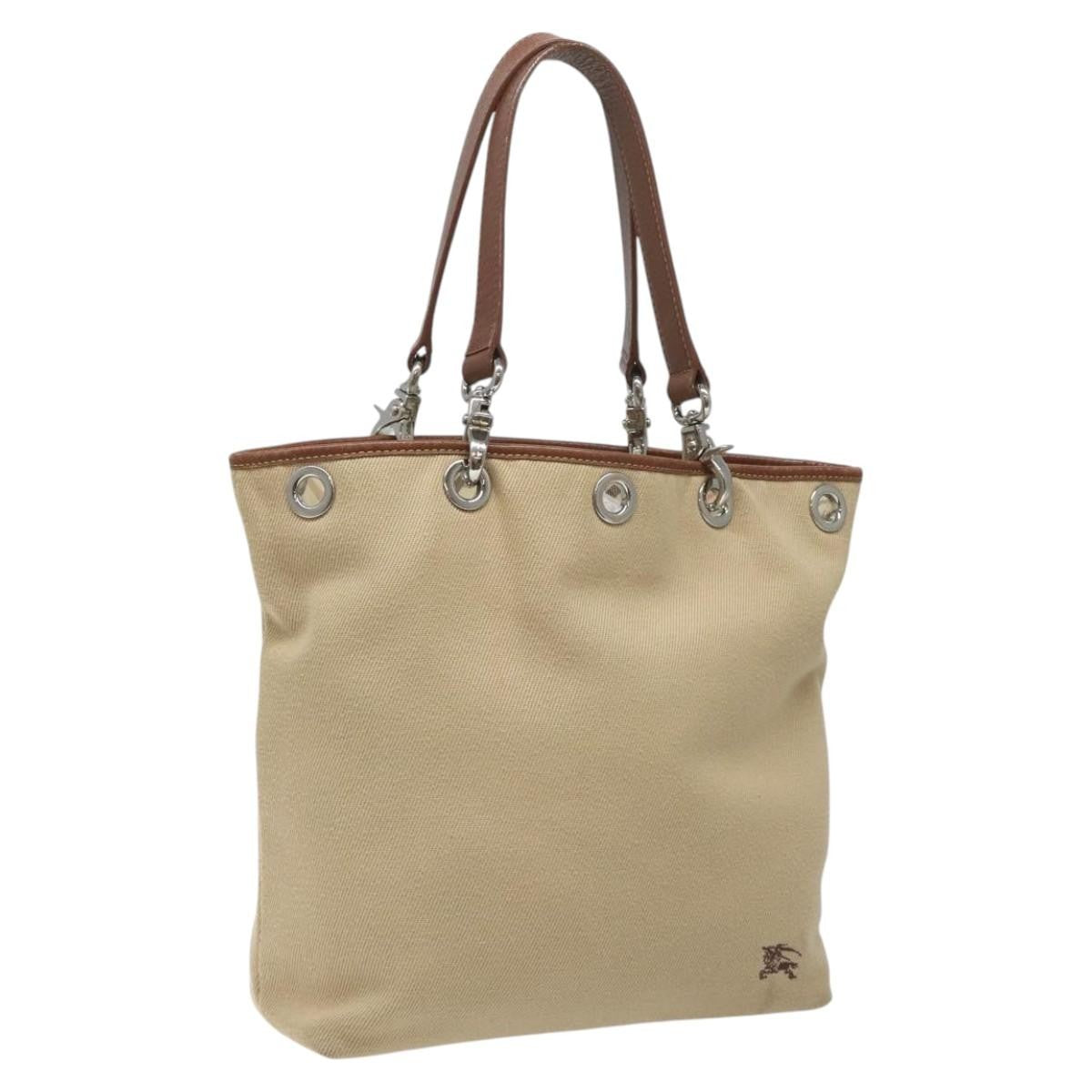 Burberry Nova Check Tote Canvas and Leather, BEIGE, CANVAS, Tote bag