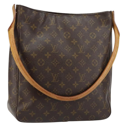 Louis Vuitton Looping Handbag Monogram Canvas, BROWN, CANVAS, Handbag