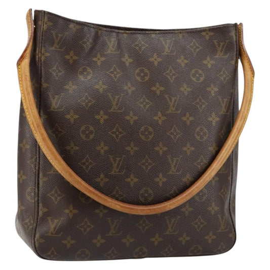 Louis Vuitton Looping Handbag Monogram Canvas, BROWN, CANVAS, Handbag
