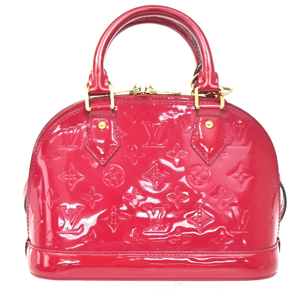 Louis Vuitton Alma Handbag Monogram Vernis, PINK, PATENT_LEATHER, Handbag