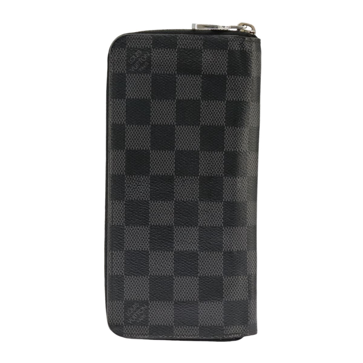 Louis Vuitton Zippy wallet vertical Damier Graphite, BLACK, CANVAS, Wallets