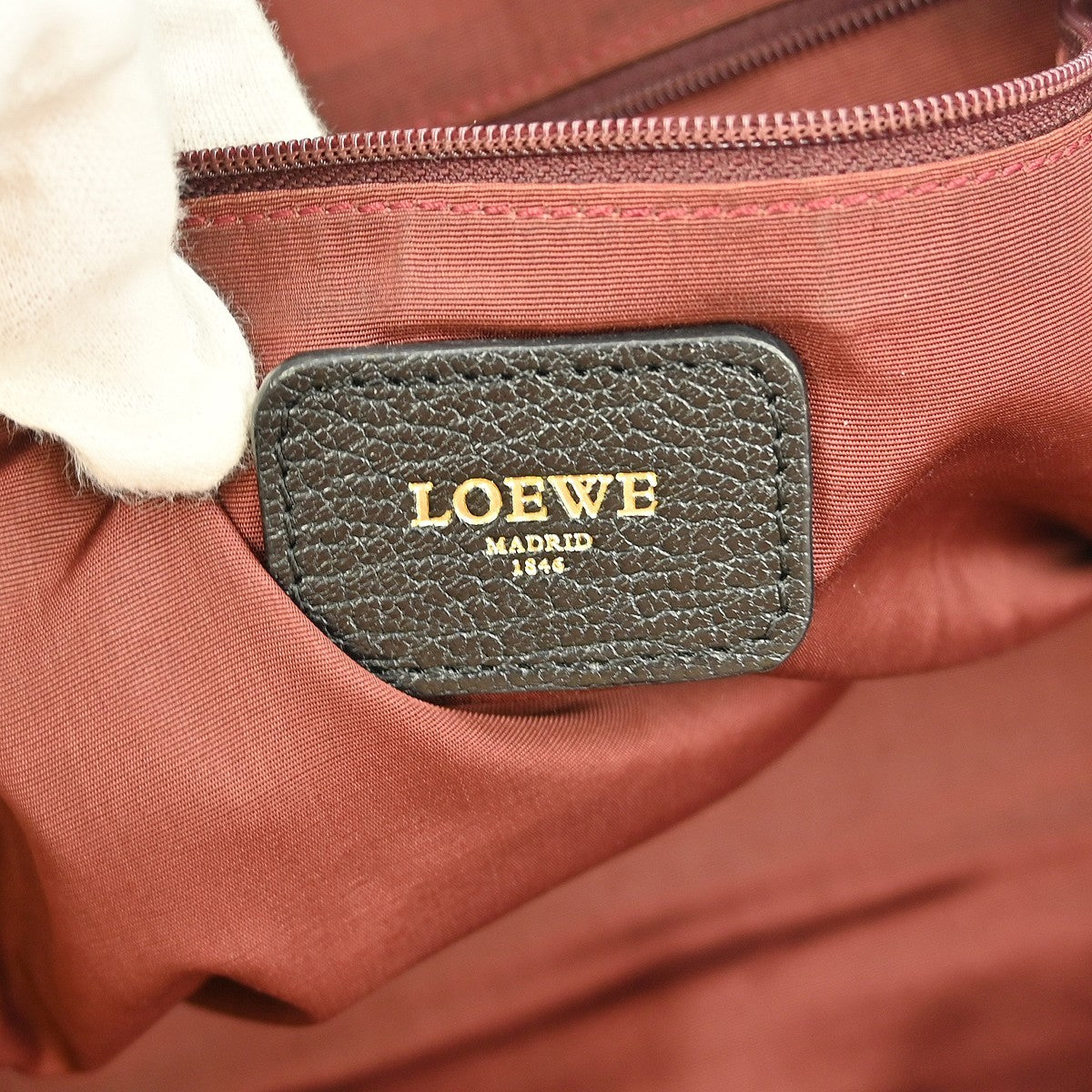 Loewe Amazona Bag Leather, BLACK, LEATHER, Handbag