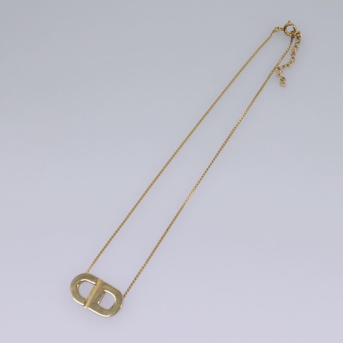 Christian Dior CD Pendant Necklace Gold-plated, GOLD, METAL, Necklace