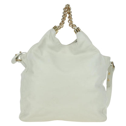 Chanel Rodeo Drive Hobo Leather, WHITE, LEATHER, Handbag