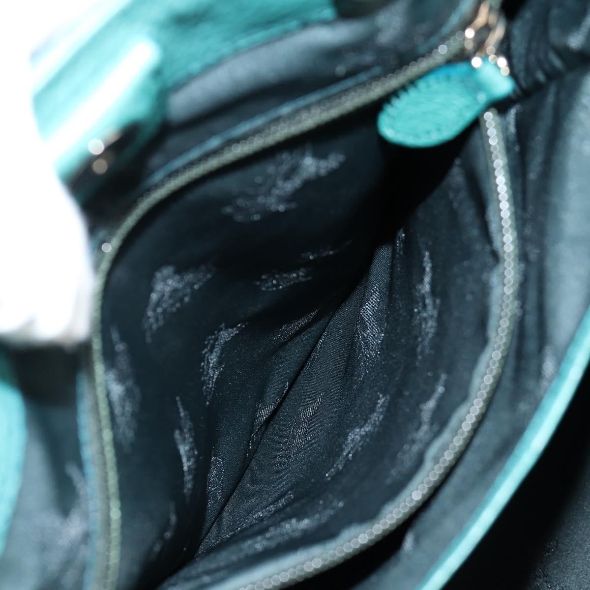 Celine Orlov Handbag Leather, TURQUOISE, LEATHER, Handbag