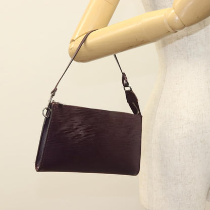 Louis Vuitton Pochette Accessoires Epi Leather, PURPLE, LEATHER, Clutche & pouche