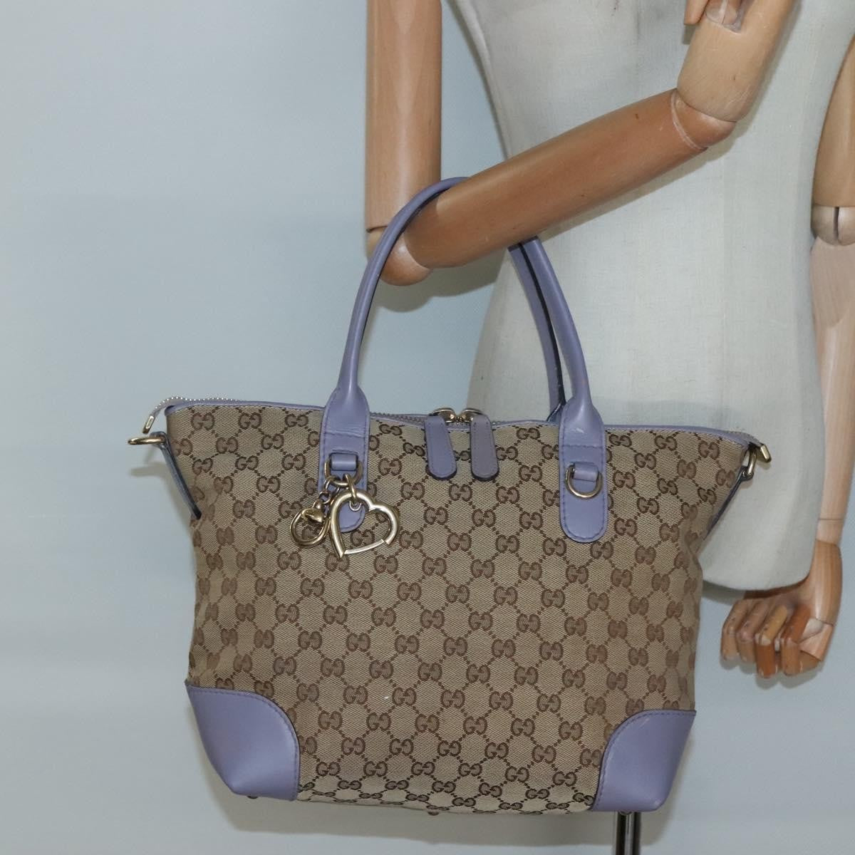 Gucci Convertible Belted Tote GG Canvas with Leather, BEIGE, CANVAS, Tote bag
