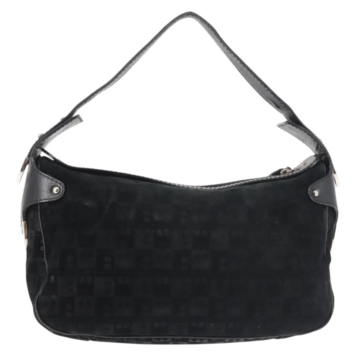 Bally Vintage Shoulder Bag Suede, BLACK, SUEDE, Shoulder bag