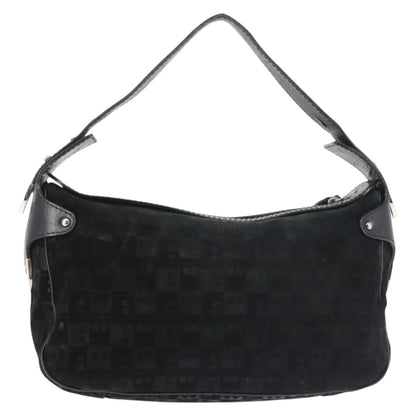 Bally Vintage Shoulder Bag Suede, BLACK, SUEDE, Shoulder bag