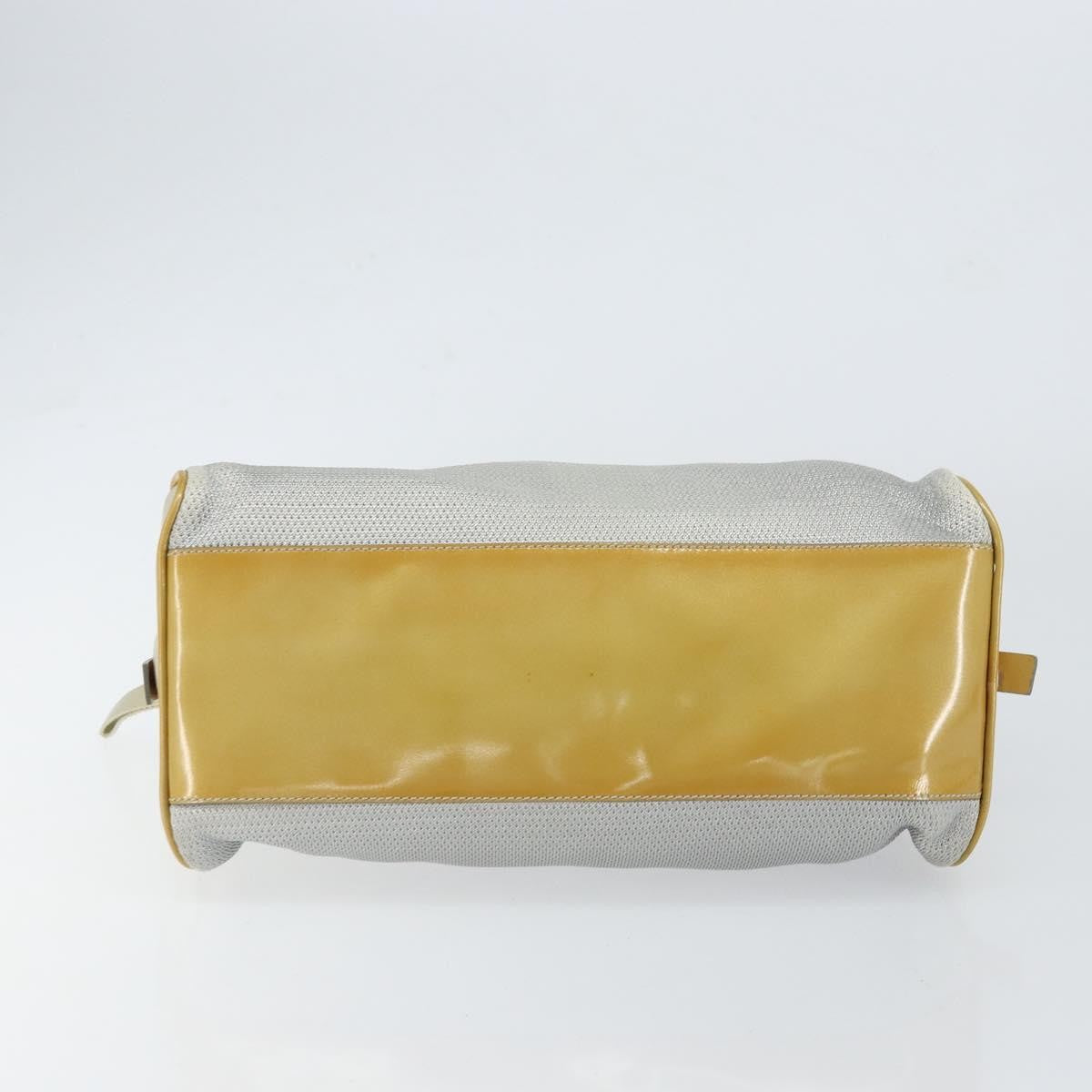 Prada Vintage Zip Handbag Tessuto, Silver, Nylon, Handbag