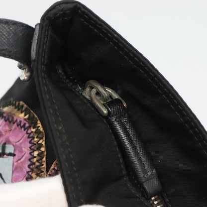 Prada Flat Crossbody Bag Tessuto, BLACK, NYLON, Shoulder bag