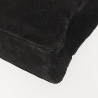 Chanel Vintage Clutch Pleated Leather, BLACK, SUEDE, Clutche & pouche