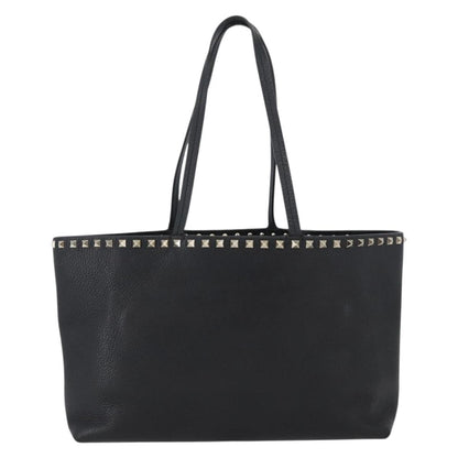 Valentino Garavani Rockstud Shopper Tote Leather, BLACK, LEATHER, Tote bag