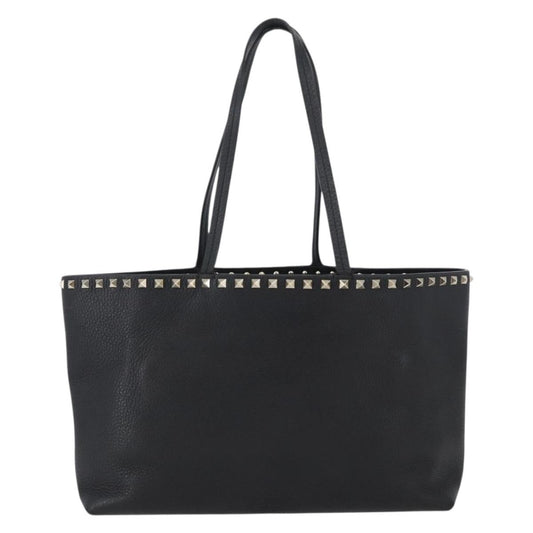 Valentino Garavani Rockstud Shopper Tote Leather, BLACK, LEATHER, Tote bag