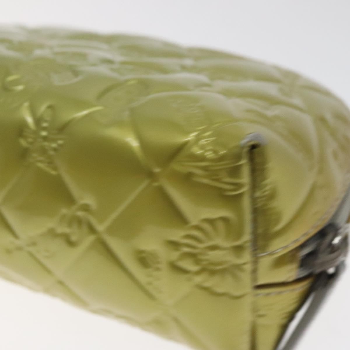 Chanel Vintage Toiletry Pouch Patent leather, Silver, Other, Clutch