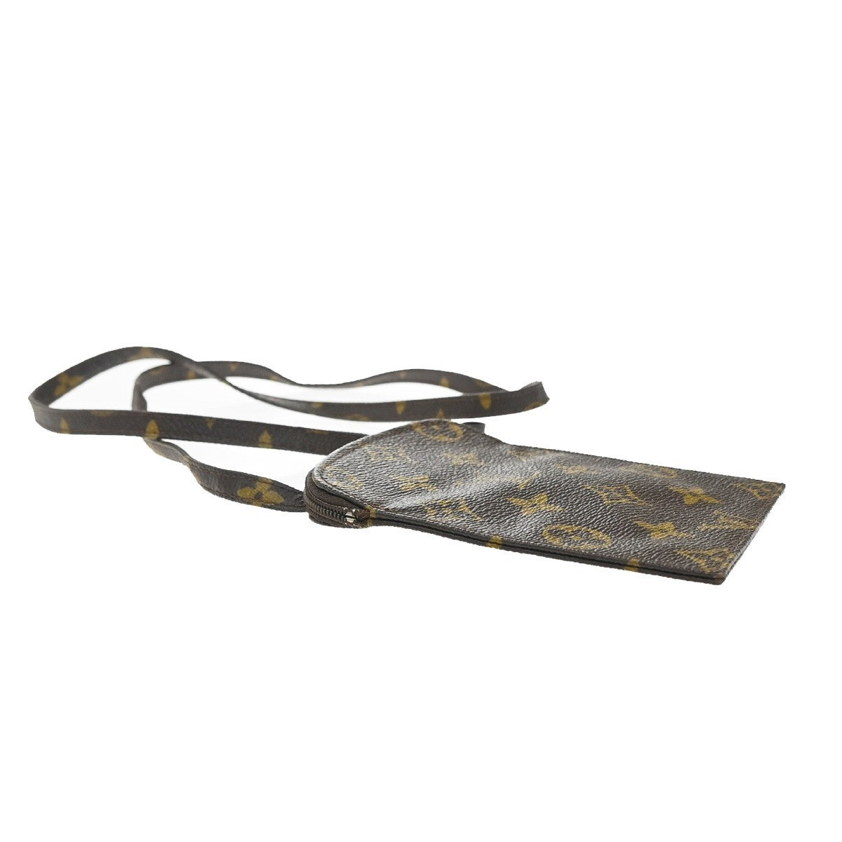 Louis Vuitton Pochette Secret Monogram canvas, BROWN, CANVAS, Clutche & pouche