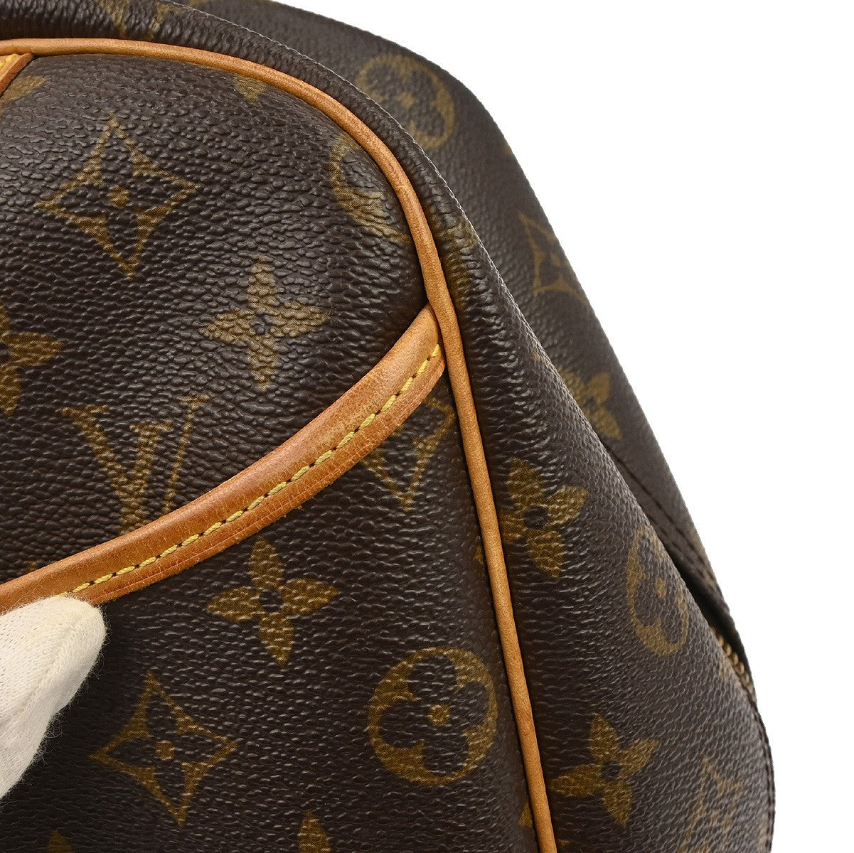 Louis Vuitton Deauville Handbag Monogram Canvas, BROWN, CANVAS, Handbag