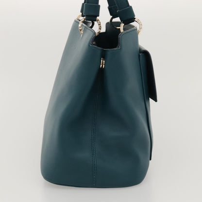 Bvlgari Handbag Leather, TURQUOISE, LEATHER, Handbag
