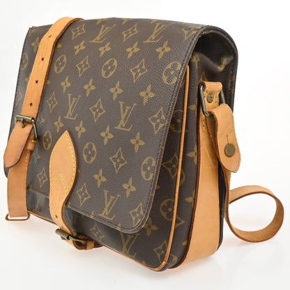 Louis Vuitton Cartouchiere Handbag Monogram Canvas, BROWN, CANVAS, Shoulder bag