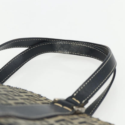 Fendi Vintage Satchel Zucchino Canvas, NAVY, CANVAS, Handbag