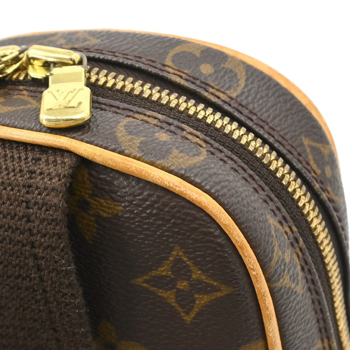 Louis Vuitton Pochette Gange Monogram Canvas, BROWN, CANVAS, Clutche & pouche