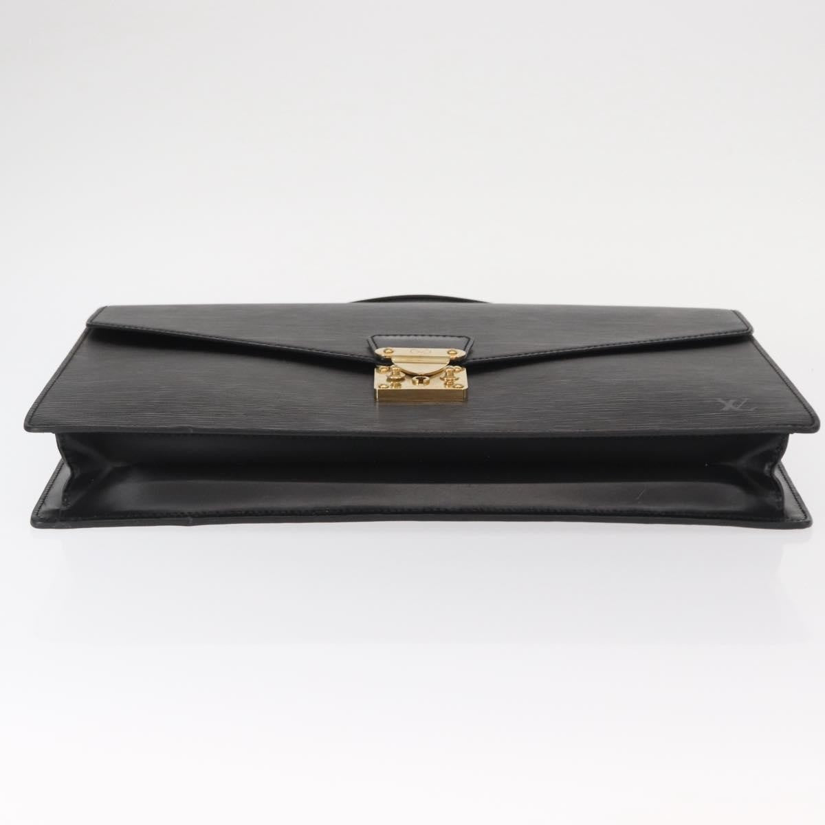 Louis Vuitton Porte Documents Bandouliere Briefcase Epi Leather, BLACK, LEATHER, Briefcase