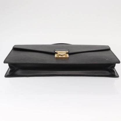 Louis Vuitton Porte Documents Bandouliere Briefcase Epi Leather, BLACK, LEATHER, Briefcase