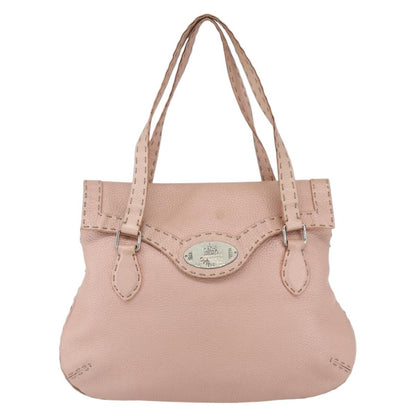 Fendi Selleria Tote Leather, PINK, LEATHER, Tote bag