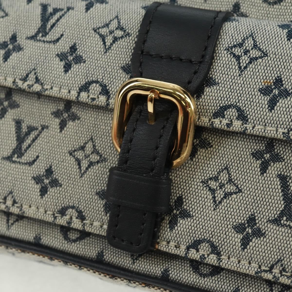 Louis Vuitton Juliette Crossbody Bag Mini Lin, BLUE, CANVAS, Shoulder bag