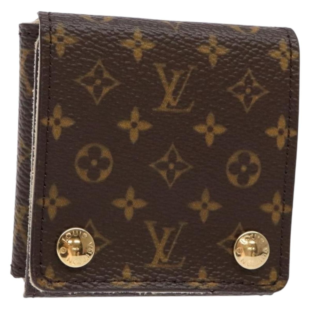 Louis Vuitton CASE JEWELRY BOX Canvas, BROWN, CANVAS, Wallets