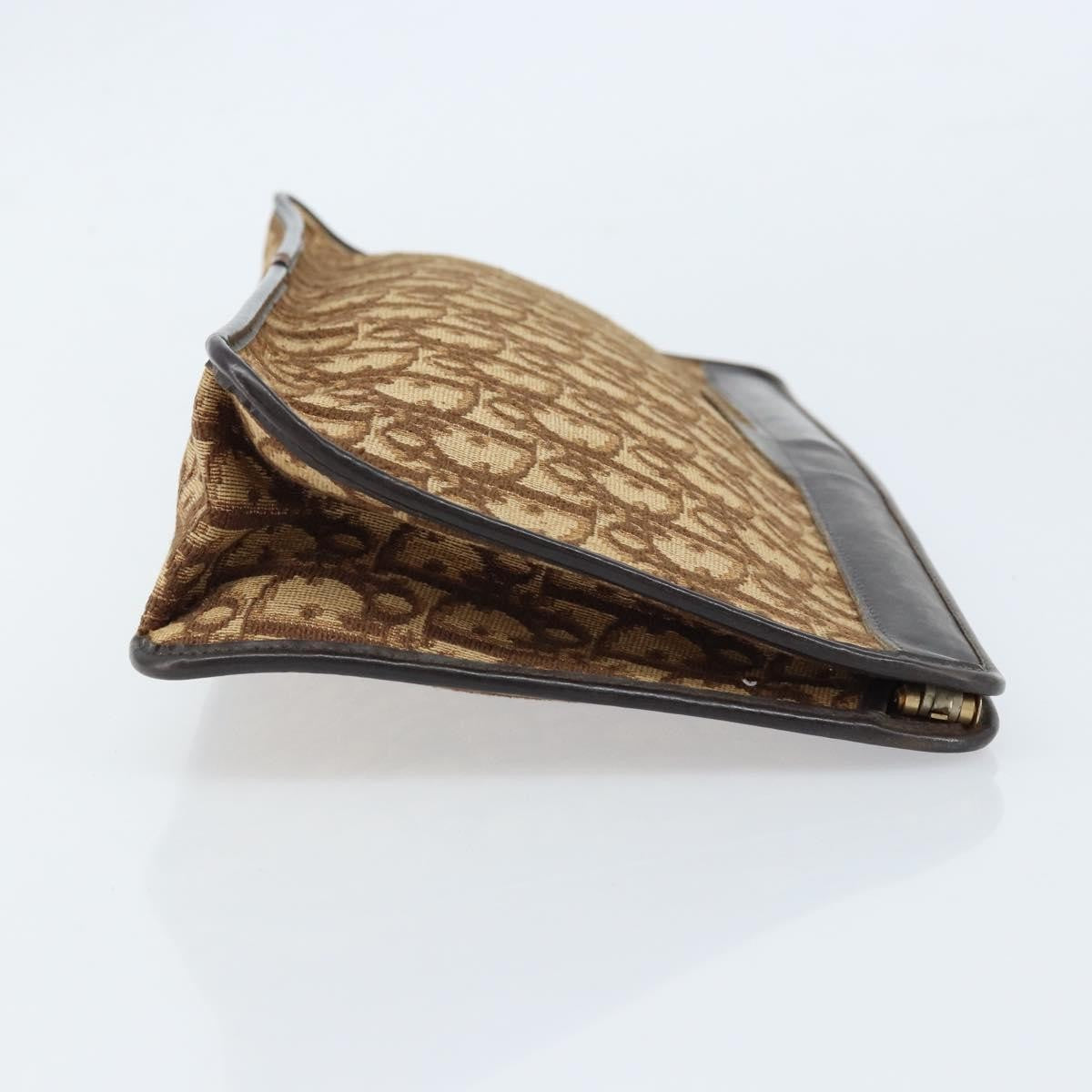 Christian Dior Vintage Trotter Pouch Canvas, BROWN, CANVAS, Clutche & pouche