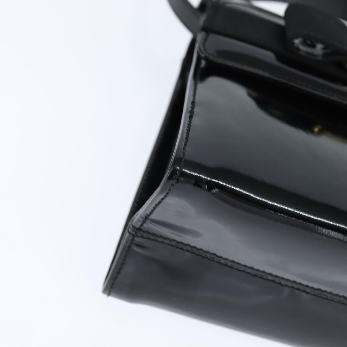 Salvatore Ferragamo Vala Handbag Patent leather, BLACK, PATENT_LEATHER, Handbag